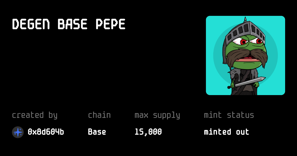 Degen Base Pepe Mint Fun