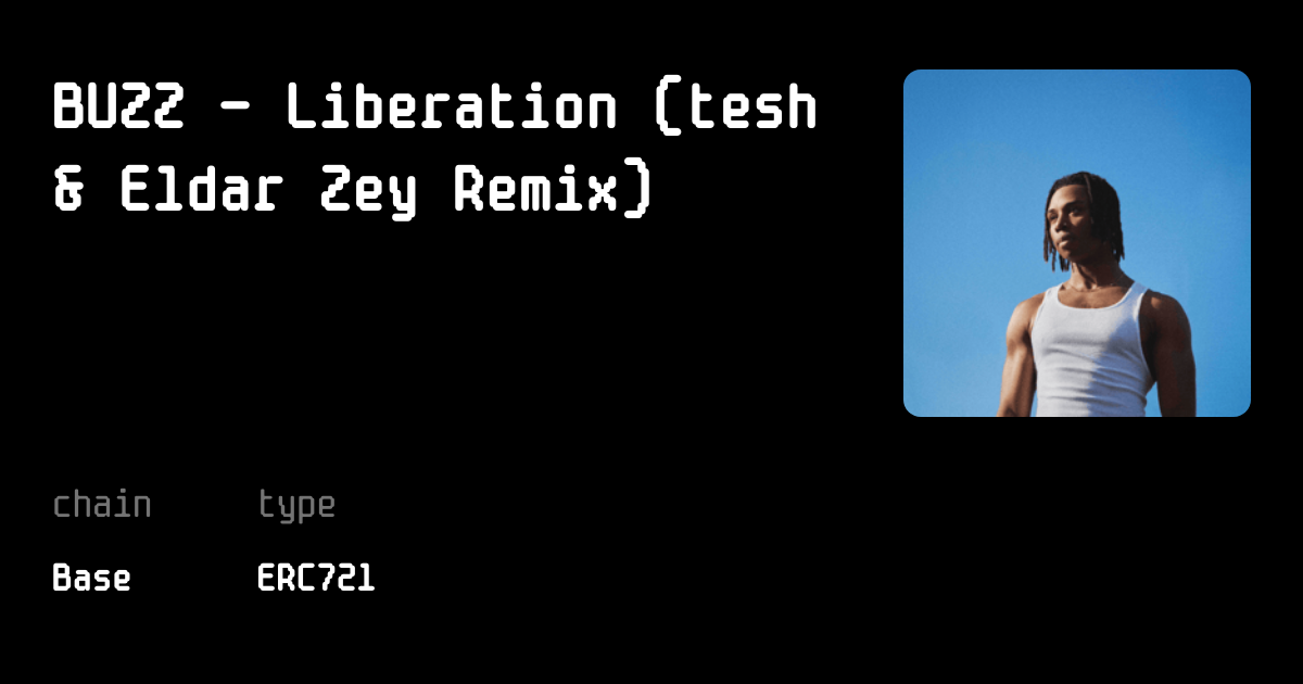 Buzz Liberation Tesh Eldar Zey Remix Mint Fun