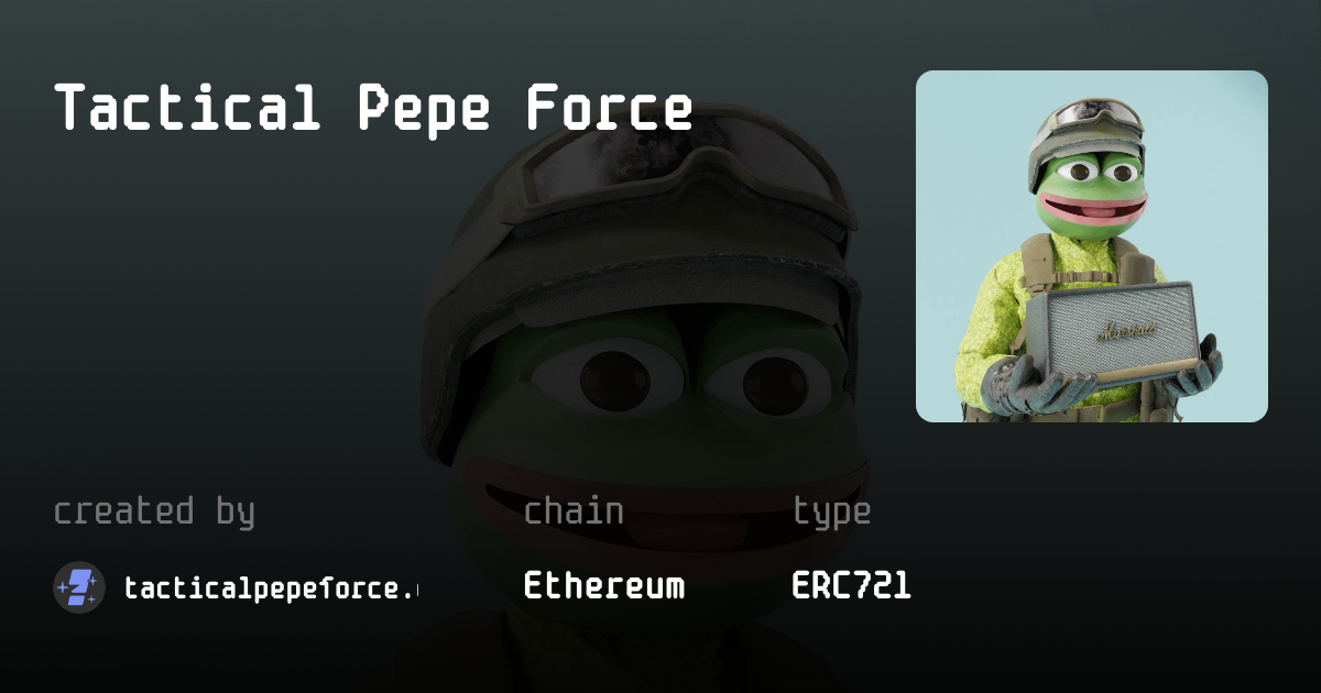 Tactical Pepe Force | mint.fun