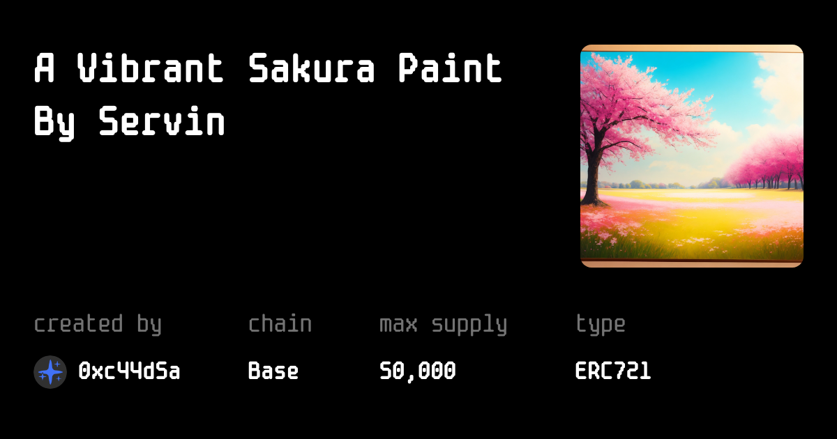 A Vibrant Sakura Paint By Servin Mint Fun   Meta Image